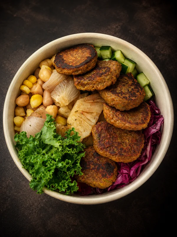 Soya Fritters Salad